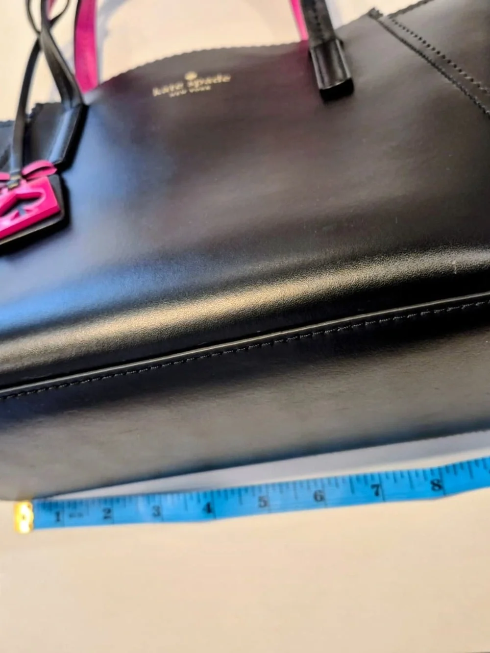 kate spade Black Tote with Hot Pink Trim and Tag